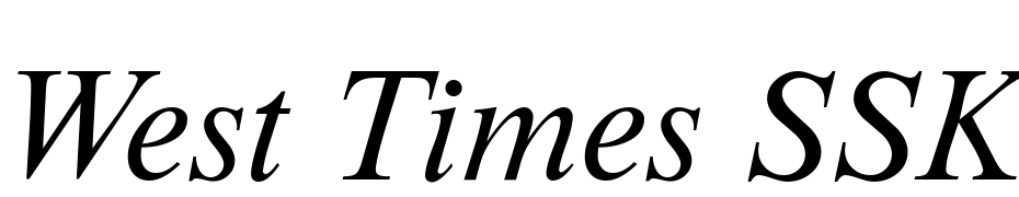 West Times SSK Italic Yazı tipi ücretsiz indir